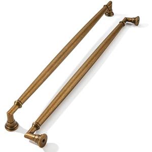 khtumeware 5 Pack 12 Inch(305mm) Antique Brass Cabinet Pulls Heavy Duty Solid Vintage Brass Cabinet Handles Kitchen Antique Bronze Cabinet Hardware for Cupboard Drawer Handles