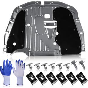 74110-TBA-A00 Lower Engine Splash Guard Under Car Shield Cover Board for Honda Civic 2016 2017 2018 2019 2020 2021, Front Centre Underbody Shield | with 90674-TY2-A01 Pins and 90105-TBA-A00 Bolts