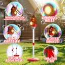 Belemar Windmill Bubble Machine Toys for Kids & Toddlers, Bubble Blower with Lights & Music, Adjustable 51" Height, 130ml Large Tank, Bubble Solution Included, Bubble Show for Parties & Birthdays