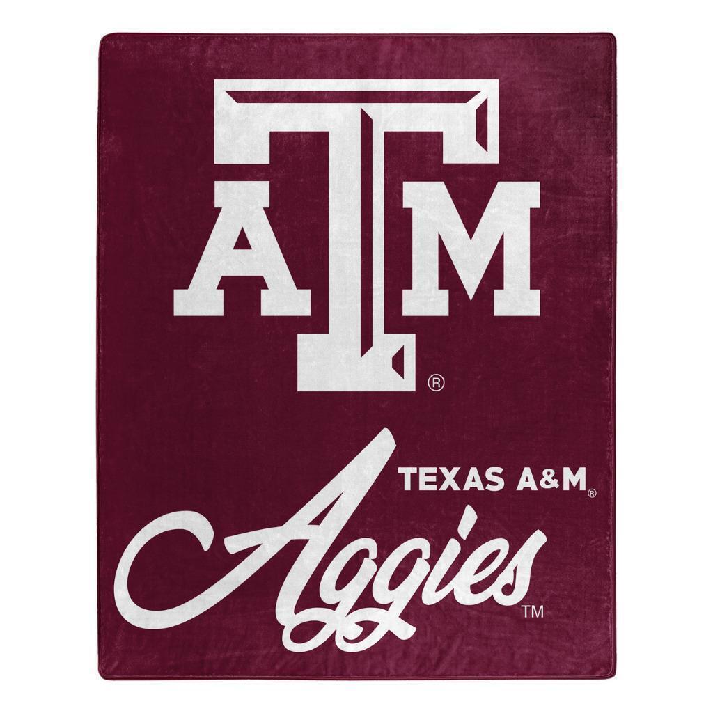 Texas A&M Aggies 50x60 Signature Design Raschel Throw Blanket [NEW] NCAA Fleece