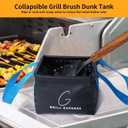 Collapsible Water Bucket for Grill Brush Heads, Durable Dunk Tank for Stainless-Steel Grates and Steam Grills (Bucket Only, No Brush Included)