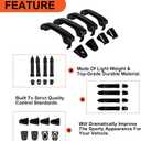 ECOTRIC 4Pcs Exterior Door Handles Replacement Compatible with 2014-2019 Chevy Silverado GMC Sierra Replacement for 22923605 23236150 22929464 22923599 84713668 22929412 Black