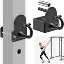 Kipika Anchor for Resistance Bands Fits 3" x 3" Power Rack with 5/8" or 1" Hole - Heavy Duty Steel Hooks with Rubber Pads for Home Gym Workouts, Strength Training,and Physical Therapy Exercise, 2 Pack