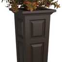 Mayne Nantucket 32-Inch Tall Planter Self-Watering, Weather-Resistant Planter for Flowers Durable Outdoor Design for Patio, Porch, or Entryway