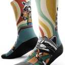 Outway Novelty Crew Socks for Men & Women, Breathable, Moisture-Wicking Athletic Calf Sock with Arch Support (Small-Medium)