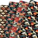 Pineraap Japanese Wrapping Paper 12 Sheets Traditional Japanese Themed Gift Wrap with Sakura, Cranes, Fans, Waves, and Temples Design Gift Packing Paper Anime Gift Wrap for Japan Lovers, 20"28"