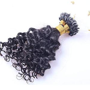 Hesperis Micro Loop Hair Extensions Brazilian Remy Virgin Hair Loose Curly 100g Per Pack Human Hair Coarse Straight Micro Rings Hair Extensions 1g/strand (16inch, Natural Color)