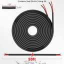 NAOEVO 14 Gauge Wire 2 Conductor Electrical Wire, 14 AWG Stranded PVC Cord, 12V Low Voltage/Tinned Copper/Flexible Cable for Automotive Wiring, Lamp Cord, Marine Cable (50FT)