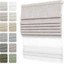 No Drill Day Night Roman Shades for Window, Cordless No Tool Blackout and Light Filtering 2 in 1 Double Fabric Roman Blinds with Thermal Insulated for Home Office, No Drill Day Night Type (Custom Size)