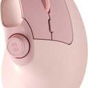 seenda Ergonomic Mouse Rechargeable, Vertical Wireless Mouse with Volume knob, Quiet clicks, 3 Device Connection (Bluetooth or USB), Optical Mice for Windows, PC and Mac- Rose