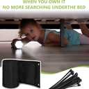 Boao Under Bed Blocker for Pets 220 x 6 Inch with Black Zip Ties Under Couch Blocker Bed Barrier for Dogs Cats Pets Puppy Furniture Bottom, Black
