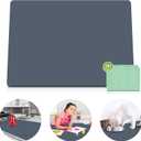 Premium Silicone Mat 25" x 17" Multipurpose Cooking Mat Thick Heat Resistant, Kitchen Counter Mat Waterproof - Coffee Machine, Countertop Protector Air Fryer, Baking mat (Grey) (Gray)