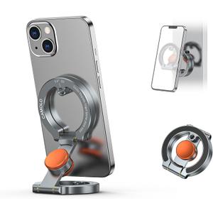 Magnetic Phone Stand with Spinner,Dual Rings Holder,360 Magnetic Phone Ring Grips,Compatible with iPhone 17/16/15/14/13/12 Series&MagSafe for Gym Office Travel Tiktok,Stress Relief Fidget Spinner