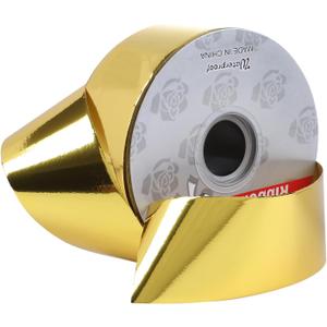 Shiny Waterproof Ribbon,Curling Ribbon for Gifts Package Wrapping,Crafting. (Gold, 2inch x 100yards)