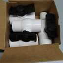 (4 Pcs) 1" PVC Ball Valve, Shut-Off PVC Ball Valve Socket with Upgrade Easy-Turn Handle for SCH40 Pipe-Suitable for Swimming Pool, Water Project & Irrigation System, Rated at 150 PSI