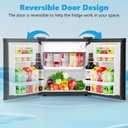 Antarctic Star Mini Fridge with Freezer, Rated 1.6 cu.ft, Small Upright Refrigerator with Removable Shelves, 7 Adjustable Thermostat, Low Noise for Bedroom/Apartment/Office,Purple