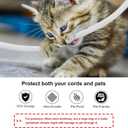 Secbolt Cord Protectors from Pets No Chew, 25ft - 1/2 inch Ultra Durable Cord Covers for Pets, Bite-Resistant Cable and Wire Protector for Cats, Dogs, Rabbits - White