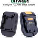 Biswaye ML18DL Battery Adapter Converter, Compatible with Mil-Waukee 18V Lithium Battery 48-11-1850 to Replacement for De-Walt 20V MAX Battery DCB200 DCB206, Compatible with De-Walt 20V MAX Tools