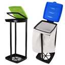 TonGass (Green & Blue, 2-Pack Collapsible Trash Bag Holder, Portable Indoor Outdoor Trashcan Suitable for 13-Gallon Trash Bags, Perfect for Camping Waste Management Solution On The Go