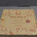 Recipe Binder with Plastic Sleeves, Full Page Cards and Dividers, Recipe Binder 8.5x11 3 Ring, Blank Recipe Book Binder to Write in Your Own Recipes (Black Floral)