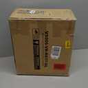 GREENSTELL Small Vanity Stool Chair with Storage and Folding Back, 13.4" x 15" x 30" Square Faux Fur Soft Ottoman, 4 Metal Legs with Anti-Slip Feet, Furry Padded Seat for Makeup, Bedroom, Rose