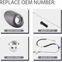 Antenna Kit Assembly Manual Type with Antenna, Ornament, Nut & Base Compatible with 2005-2015 Toyota Tacoma, Replaces OEM #86300-04070, 86309-04110, 86396-04040