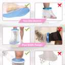 DNEOUXI Waterproof Extra Wide Leg Cast Cover for Shower, Extra Large Watertight Foot Protector Cover with Non-Slip Bottom for Plus Size Adults Surgery Casts Boots, Fits Leg Size 12"-29"