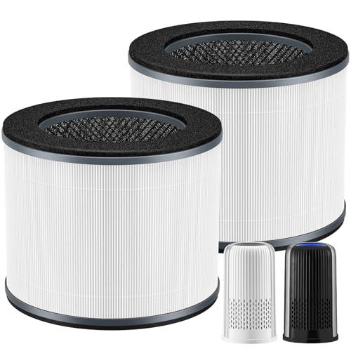 AP-T10FL Replacement Filter for HoMedics AP-T10-BK and AP-T10-WT Air Purifier, 360-Degree Efficient AP-T10 Filter, 2 Pack