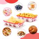 50pcs Cherry Food Trays, Kraft Paper Food Holder Trays Cherry Serving Snack Boats Birthday Paper Serving Hot Dog Plates Fruit Theme Party Supplies for Birthday Decorations