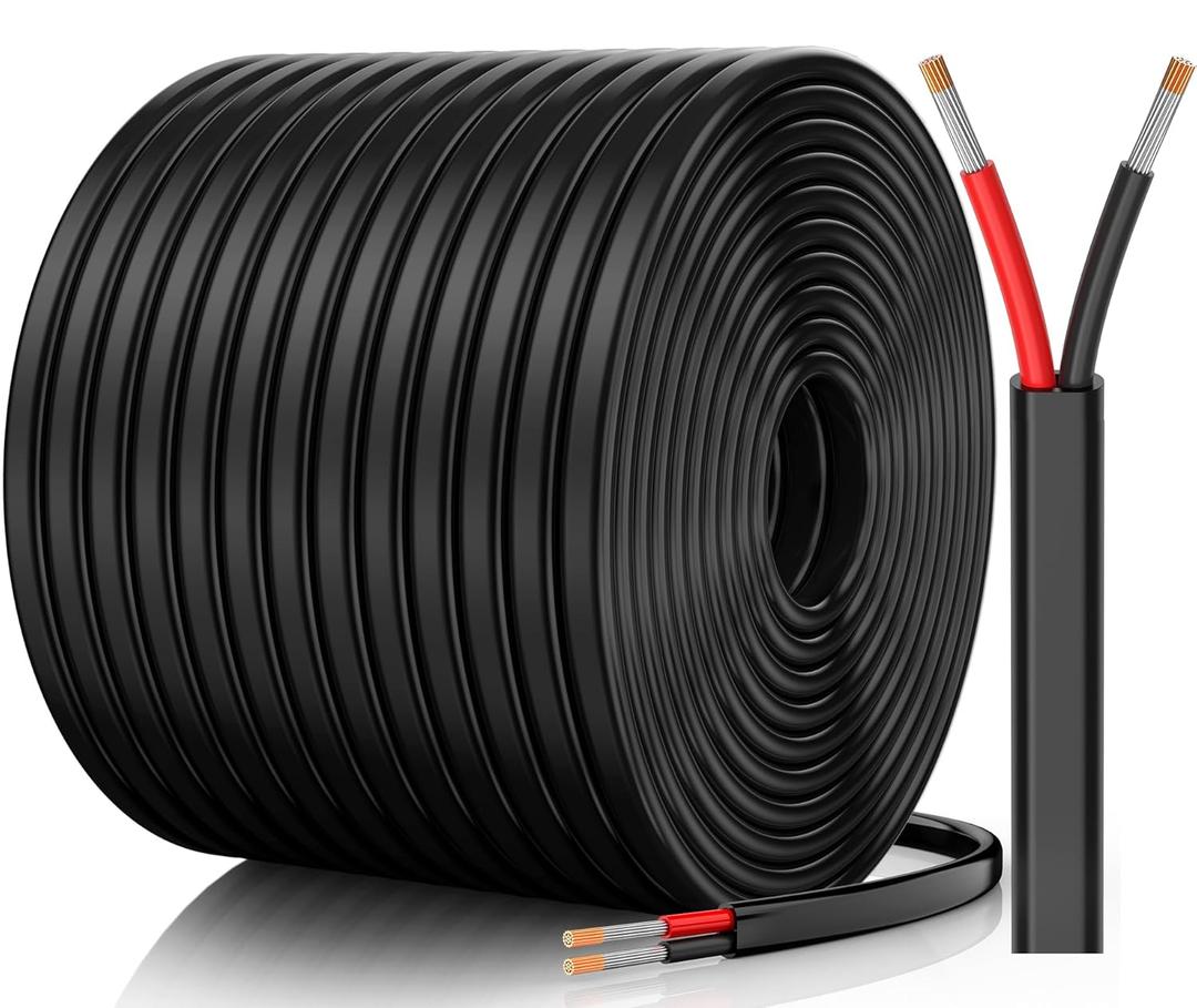 CONEPY 12 Gauge Wire, 12 AWG 2 Conductor Electrical Wire, Flexible/Oxygen-Free Tinned Copper/Stranded PVC 12/2 Cord for Automotive, Marine, LED Strips, Solar, RV, Lighting (200FT)