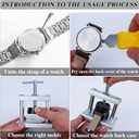 J6&H6 Watch Press Tool Set,Watch Back Case Closer for Closing the Cover , Watches Battery Replacement Tool Kit, Dismantling The Watchs Opener Case, Suitable for Watches Repair Kits with 16 to 50mm Circular Dials