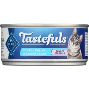 Blue Buffalo Tastefuls Natural Tender Morsels Wet Cat Food, Chicken Entre 5.5-oz cans (Pack of 1); BB 2028 JUN 04