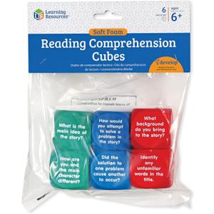 Learning Resources Reading Comprehension Cubes - Set of 6, Kids Ages 6+ Teacher and Classroom Supplies, Reading Aids for Kids