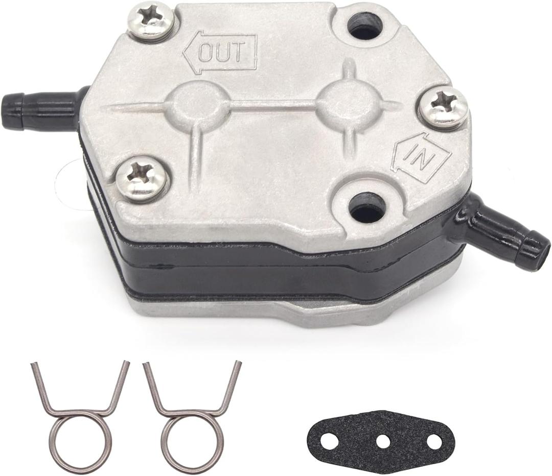 18-7334 Fuel Pump with Clips and Gasket for Yamaha 25-90 HP Suzuki 8-65 HP & Tohatsu Nissan 25-115 HP Outboard Boat Motors replaces 6A0-24410-00 15100-94300 356-04000-1