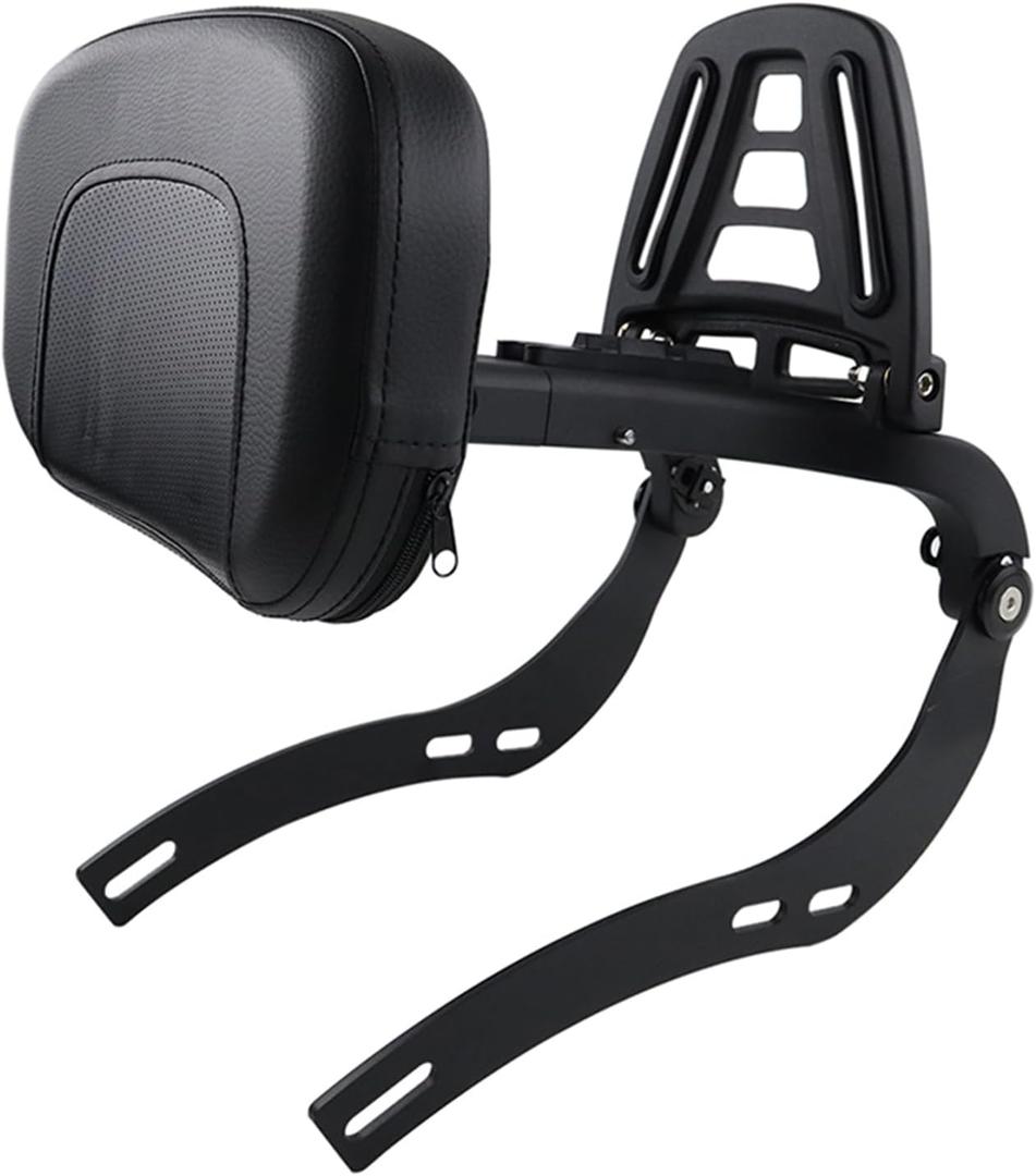 Motorcycle Multifunction Sissy Bar Driver Passenger Adjustable Backrest for Indian Scout Bobber Sixty Rogue Twenty 2018-2023 with Folding Luggage Rack Accessories (black)