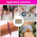 Nylon String for Bracelet Making,20 m Yards Rainbow Elastic Beading String, 1mm Stretchy Elastic Cord Thread String for Bracelet Jewelry Necklace Craft Making Braided Hair Pony Beads StringRainbow