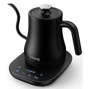 Gooseneck Electric Kettle with Temperature Control, 27oz/0.8L Fast Heat Electric Kettle for Pour Over Coffee/Tea, Auto Shut Off & Boil-Dry Protection, 4hrs Keep Warm, Stainless Steel Inner,Matte Black