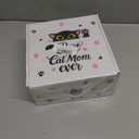 6 Pcs Cat Mom Gifts for Women Include Cute Cat Beanie 20 Oz Tumbler Greeting Cards Keychain Storage Bag Gift box for Birthdays Mother's Day Christmas