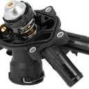 X AUTOHAUX 2712000315 Car Engine Coolant Thermostat Housing Assembly for Mercedes-Benz C250 SLK250 2012-2015