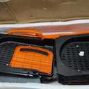 Chicken Nesting Boxes, 10 Compartments Chicken Laying Boxes, with Support Legs, Removable Plastic Tray, Easy to Clean, Roll Away Nesting Boxes for Chickens Laying Eggs, Orange