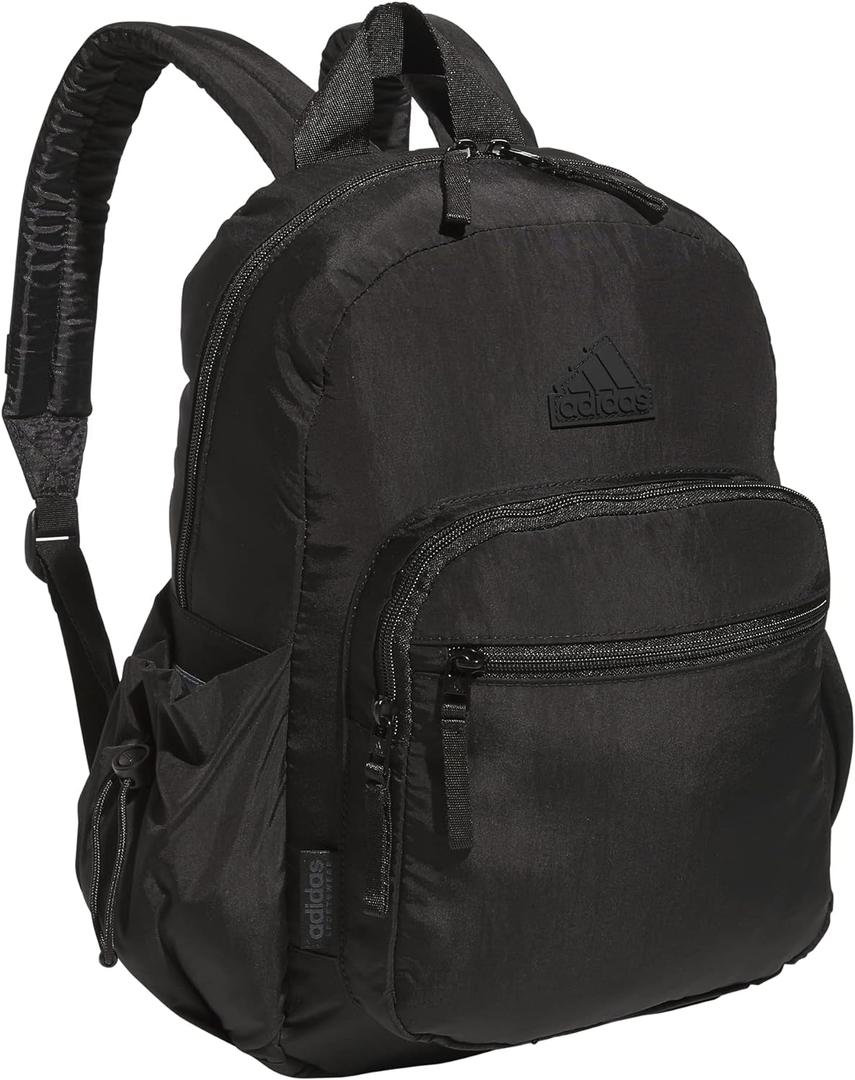 adidas Weekender Mini Backpack for Women and Men, Small Fashion Bag with Laptop Sleeve, Black, One Size