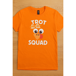 Thanksgiving Day Running Turkey Trot Squad T-Shirt Orange, Large