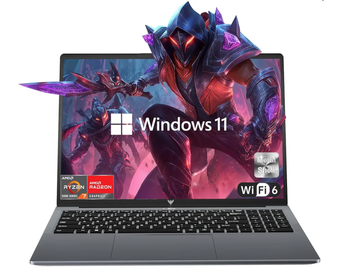 2025 AMD Laptop, 16.0inch Laptop Computer with AMD Ryzen 7 5000 Series(8C/16T, Up to 4.5GHz), 16GB RAM 512GB NVMe SSD Windows 11 Laptop, Radeon RX Vega 8 Graphics,WiFi 6, Backlit KB