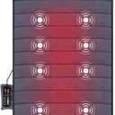 Full Body Massage Mat with Movable Neck Pillow, 10 Vibrating Motors & 4 Heating Pads, Back Massage Pad, Father's Day Gifts for Dad Men, CF-3603U