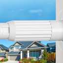 Tension Rod 41-67inch White Tension Curtain Rods no Drilling 1.26" Diameter Outdoor Curtain Rod for Patio,Windows,Shower,Doorway,Heavy Duty Spring Rods