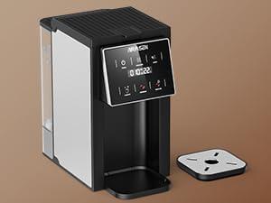 AIRMSEN Grind & Brew Coffee Maker with Built-in Grinder - Single-Serve Machine Compatible with K-Cup Pods & Ground Coffee, 1000W Fast 6-14oz Brew, Descaling Alert, Touchscreen & 50oz Removable Tank