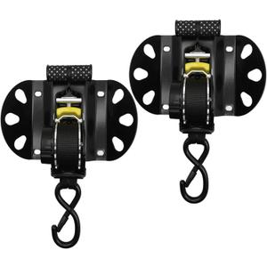 Retractable Ratchet Straps Compatible with 2015-2025 Ford F150, 2PCS Self Retracting Ratchet Straps Tie Down Anchors Box Link Cleats for F250/F350/F450/F550 Super Duty Truck Bed Accessories