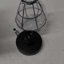 Jasopaco 1-Light Metal Cage Semi Flush Mount Ceiling Light, Black Industrial Light Fixtures Ceiling for Farmhouse Kitchen Bedroom Hallway Garage Porch Storage Room,RV Light Fixtures