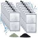 Zuqqony 15 Pack PF-S Filter Cartridges Compatible with Silenstream PF10 Power Filters, Remplacement Aquarium Carbon Cartridge with Zeolite