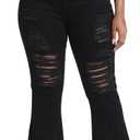 Gocolloa Plus Size Jeans Bootcut Stretchy for Women High Waisted Modern Curvy Flare Trouser Jean, Black, Size 20 Plus